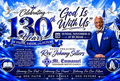 banner advertisement for the 130th anniversary on Nobember 13th - 15th. Click for details